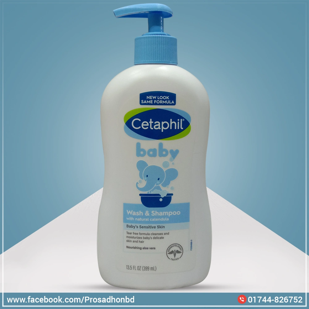 Cetaphil Baby Wash and Shampoo with Natural Calendula-399ml